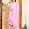 Haya Chikankari Rayon Co-ord Set (Pink)