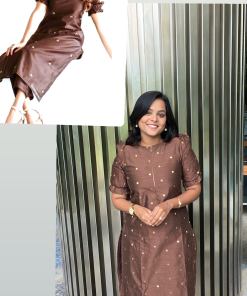 Samantha  inspired 3 piece raw silk suit set with dupptta