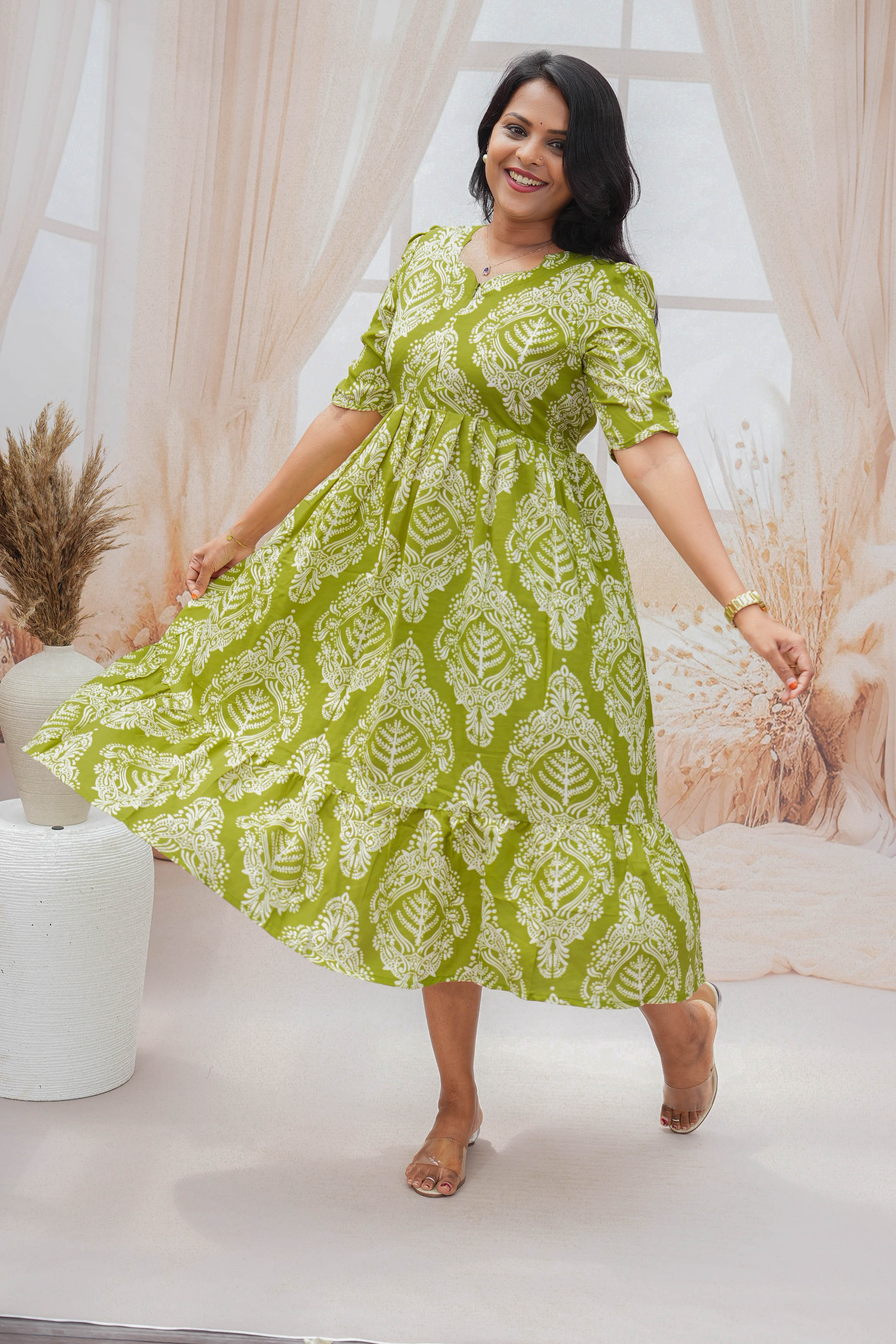 Anya Day to Night Dress Without Lining( Wrinkle-Free Dress)n