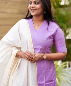 Kadhal raw silk kurta with dupptta ( ready to dispatch)set of 2