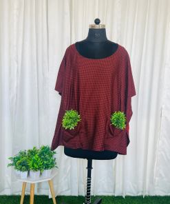 Maroon Nursing Cover with pockets
