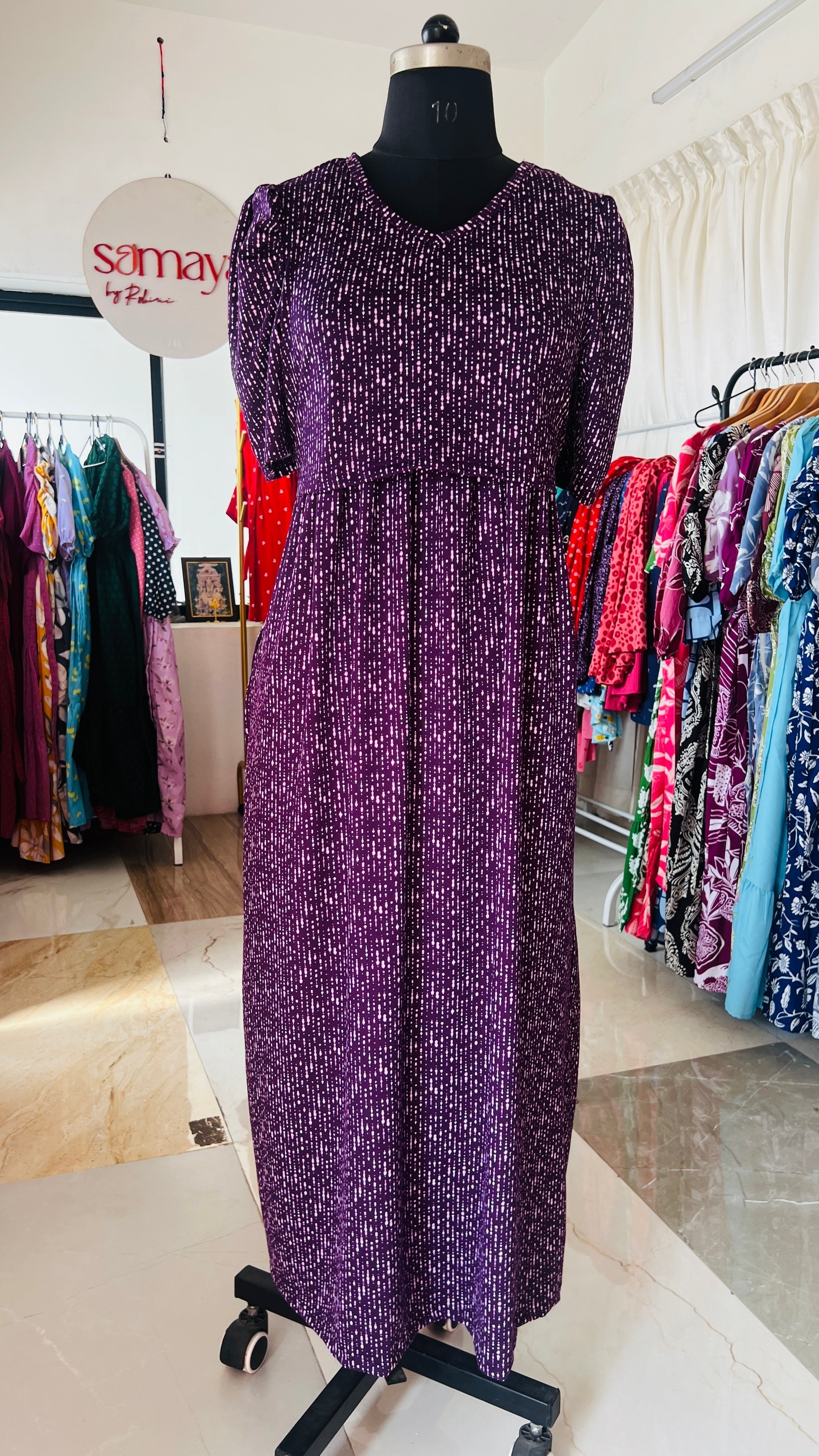 Maxi Purple Light Weight Dress - Image 5