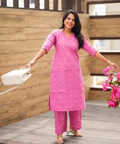 Dusty pink  Cotton Kurta Set with full lining ( ready to dispatch) set of 2