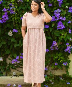 Maxi butterfly waffle Dress
