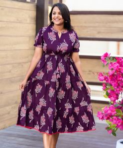 Ammu cotton  casual Dress With Lining