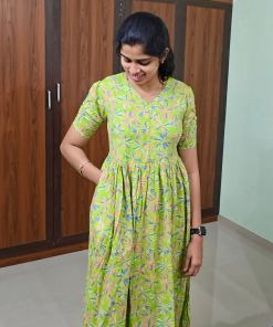 Green day to night dress without lining