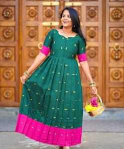 Madurai Meenakshi  maxi Dress With Lining( ready to dispatch)