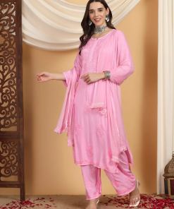 Farha Chikankari Premium Modal Co-ord Set (Baby Pink)