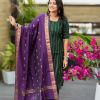 Meenakshi raw silk suit set with dupptta( set of 3) ready to dispatch