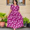 Mayil -maroon  day to night dress without lining