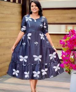 Flora Black Dress With Lining( SPECIAL SALE PRICE )