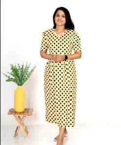 Luxury calf length  Polka Light Weight Dress