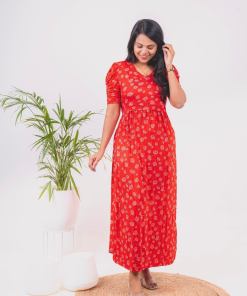Maxi Scarlet  floral ultra Light Weight Dress