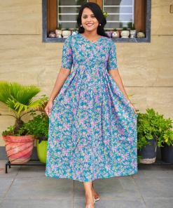 Mayil -Blue day to night dress without lining