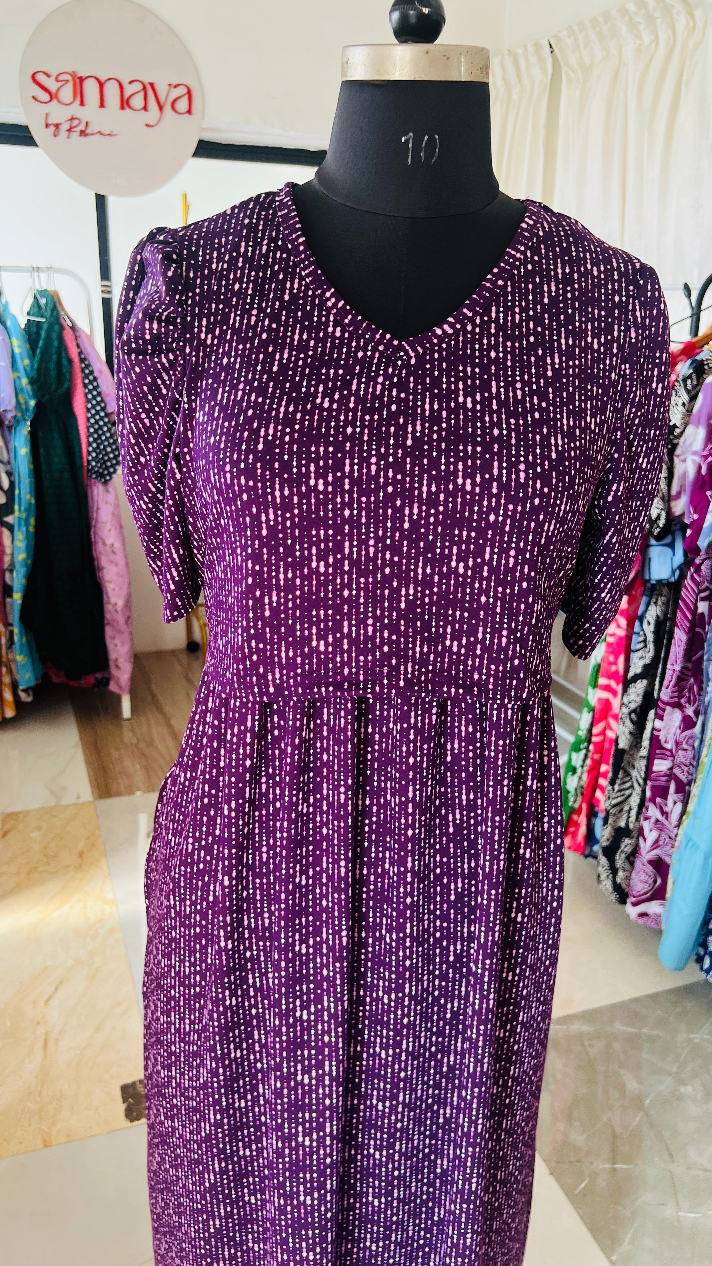 Maxi Purple Light Weight Dress - Image 6