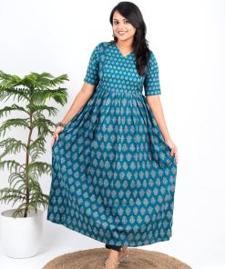 Maxi Geetham Maternity Feeding day to night dress without lining