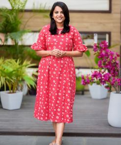 Midi kollam Waffle Dress