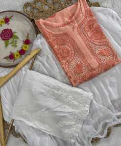 Rahaa Rayon mukesh work 3 piece set