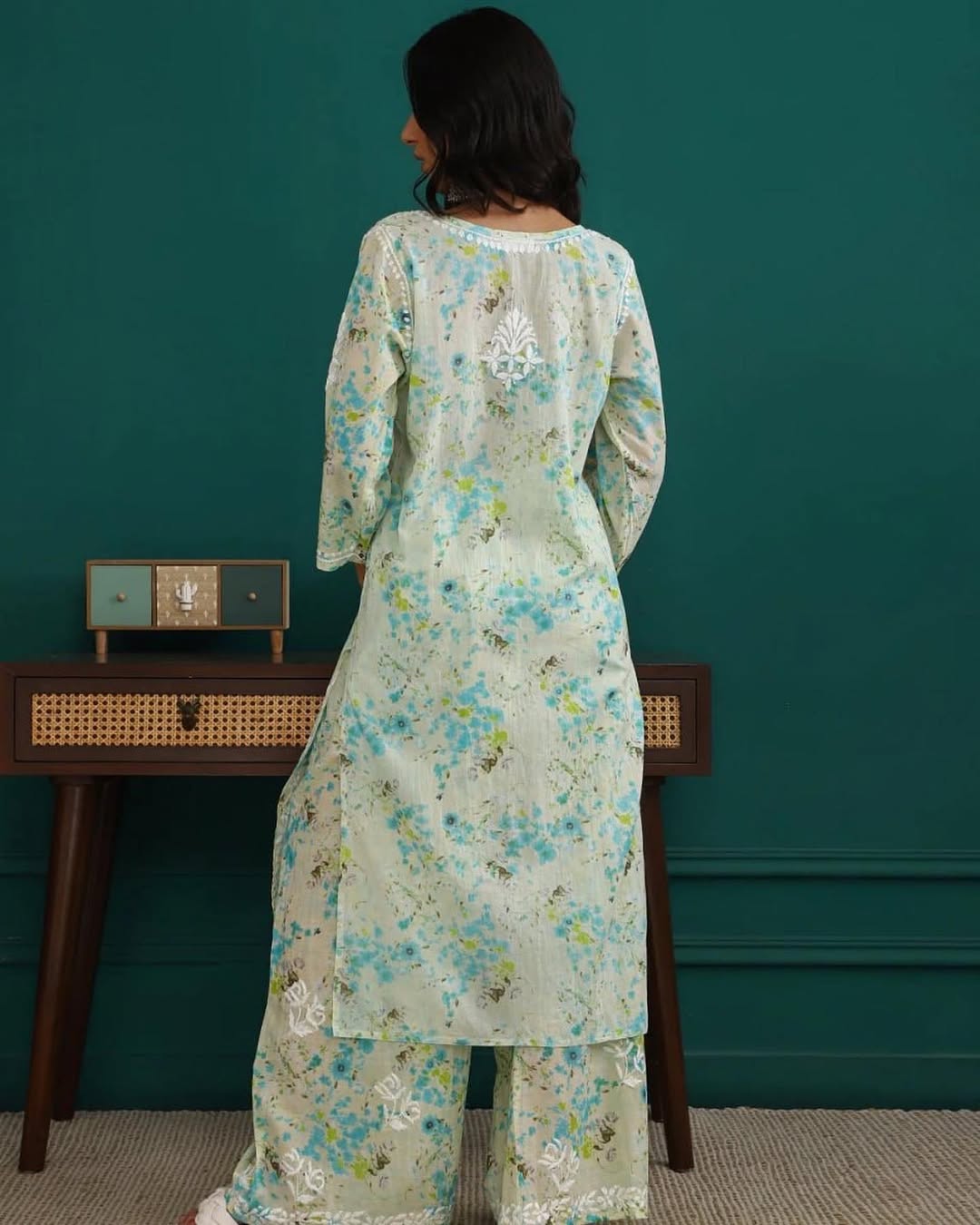 Rida mul cotton kurta plazzo set - Image 18