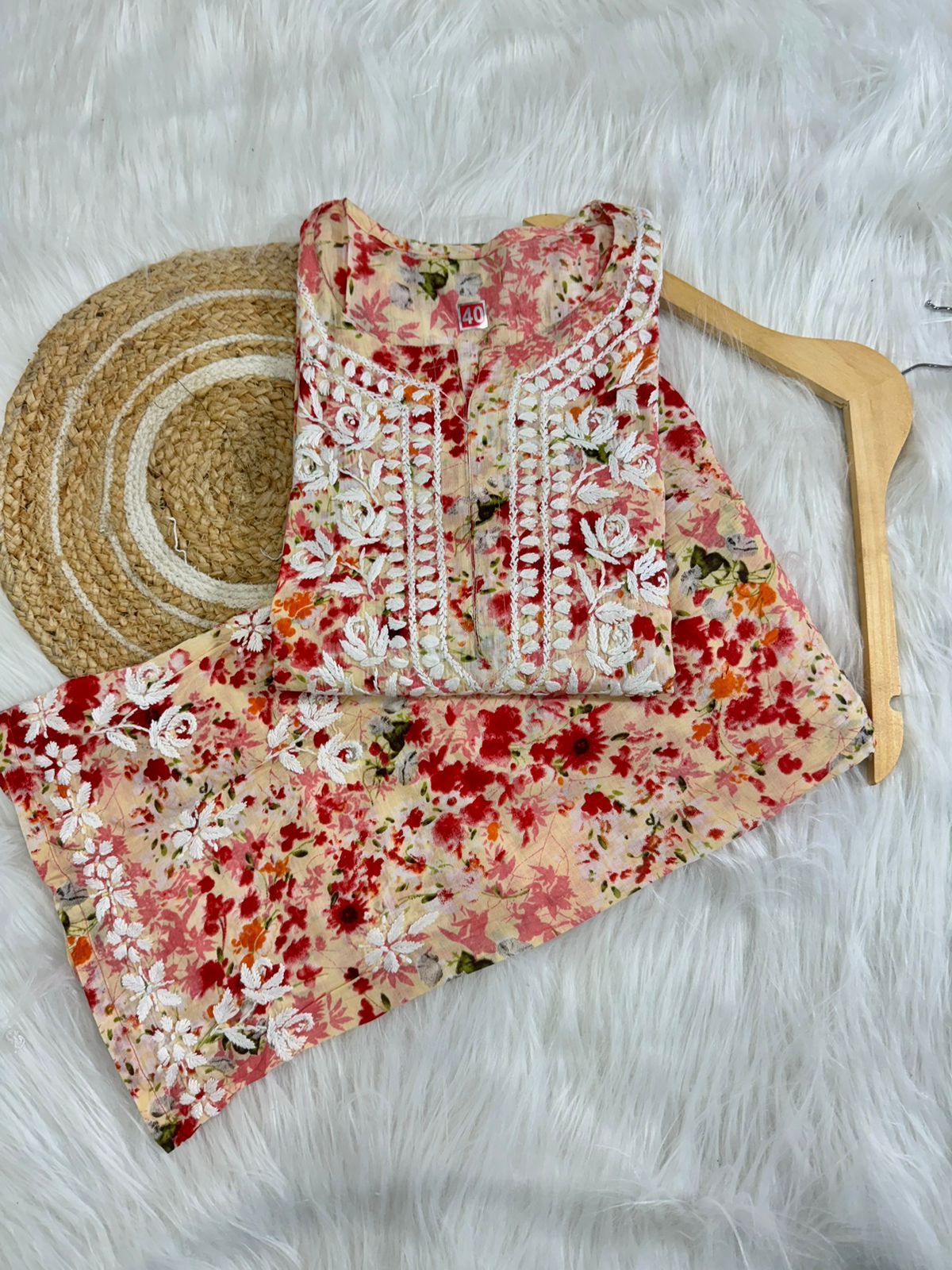 Rida mul cotton kurta plazzo set - Image 15