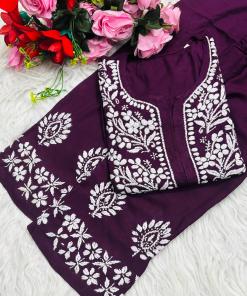 Premium Rayon kurta plazzo set
